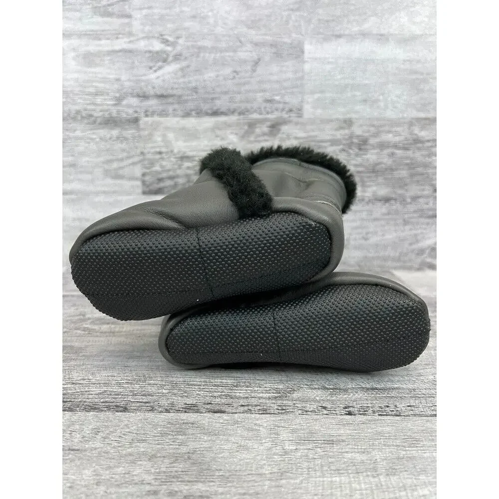 Toddler Faux Fur-Lined Faux Leather Booties Size 7-8